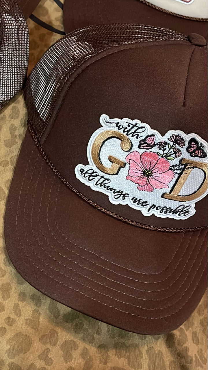 With God All Things Are Possible Hat